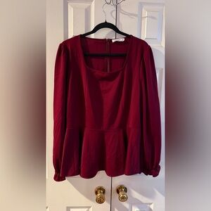 Elegant Burgundy Blouse